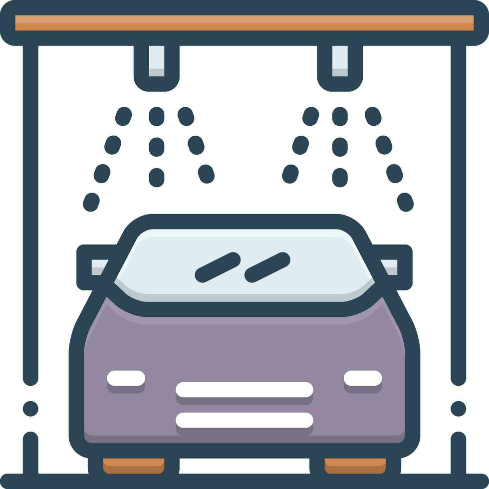 color icon for auto wash vector