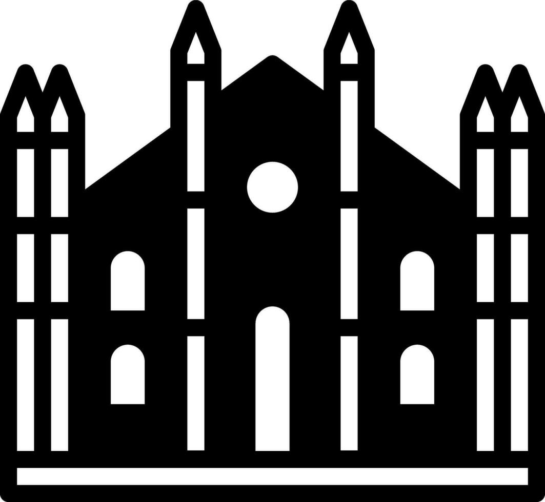 solid icon for milan vector