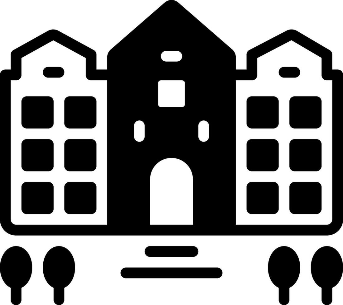 solid icon for inn vector