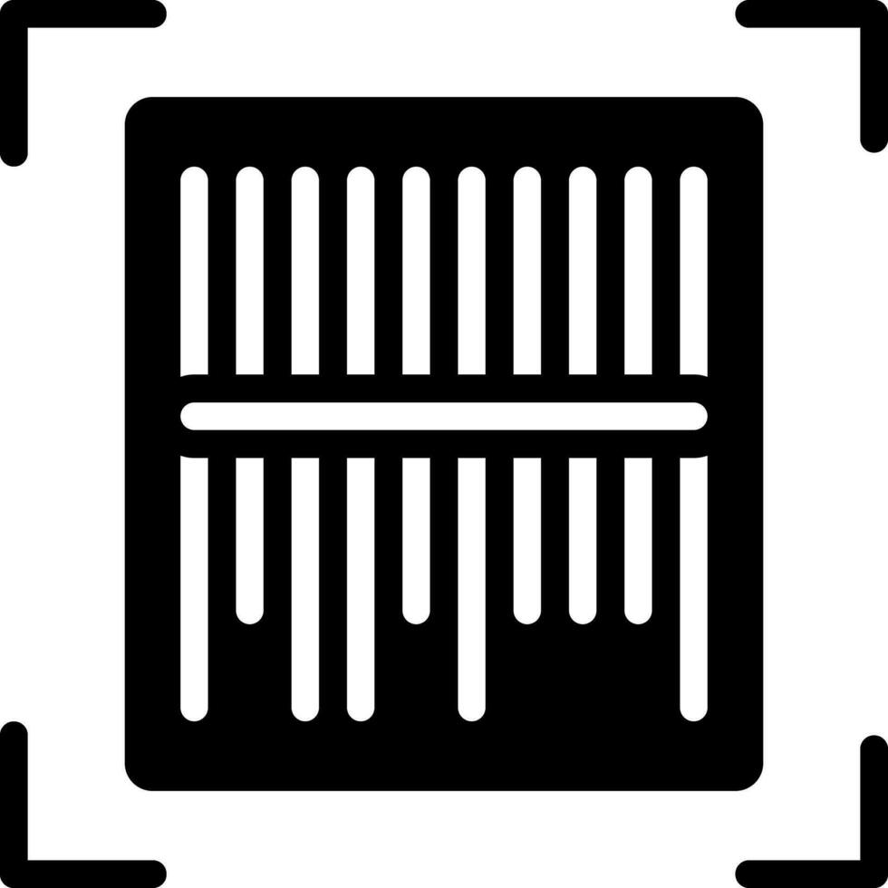 solid icon for scanner vector