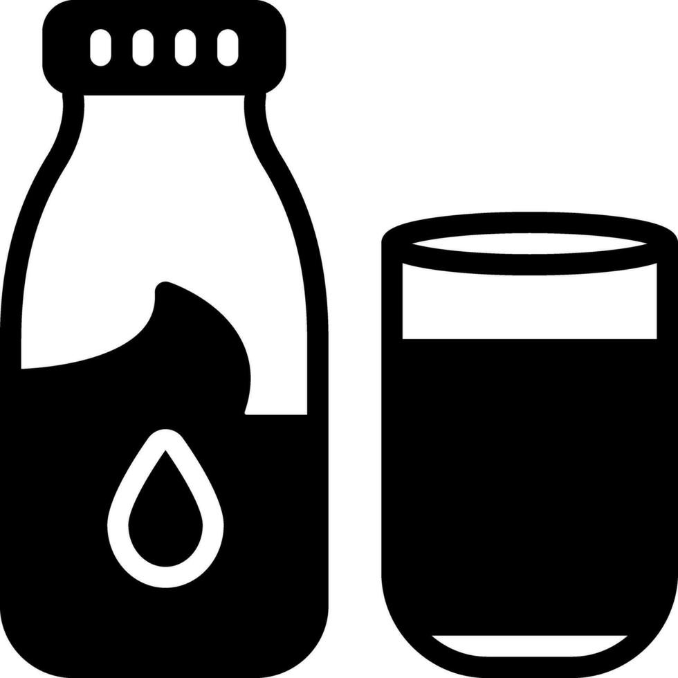 solid icon for milk vector