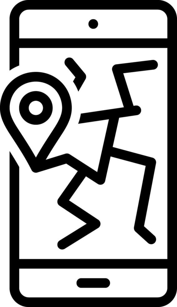 line icon for gps vector