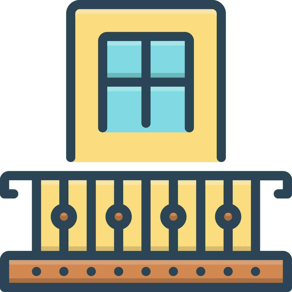 color icon for mezzanine vector