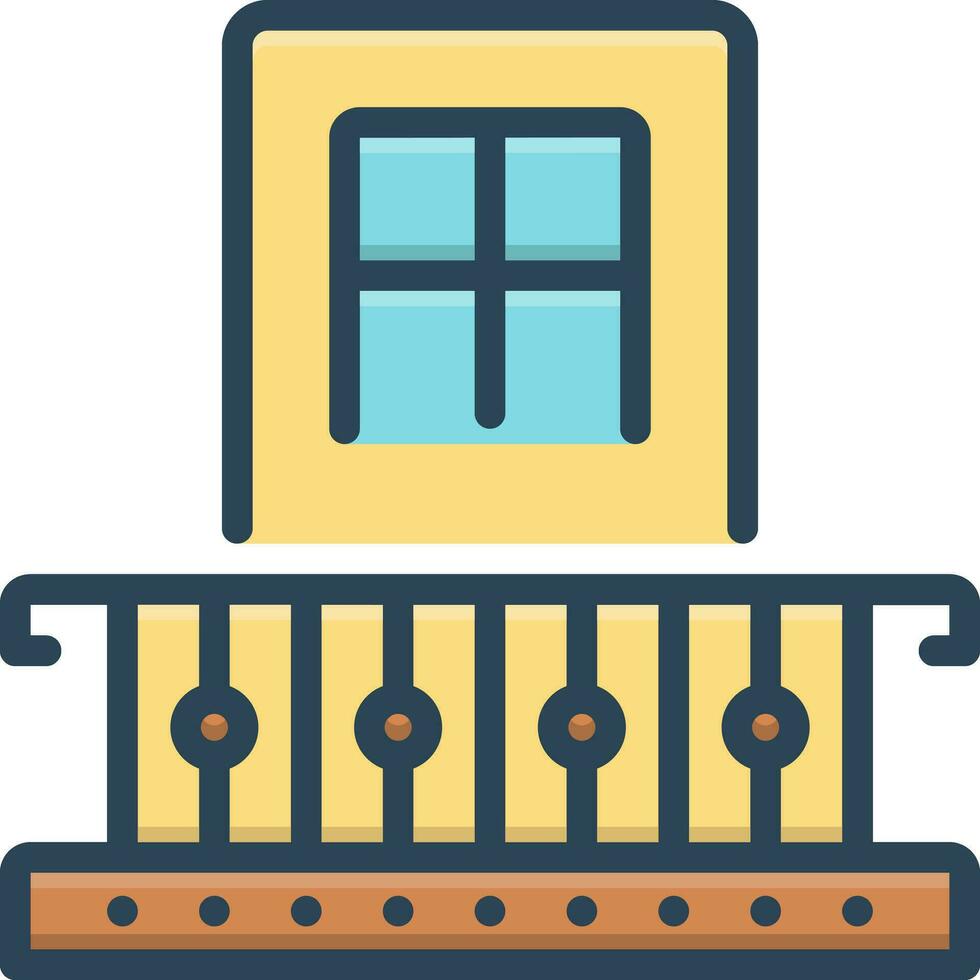 color icon for mezzanine vector