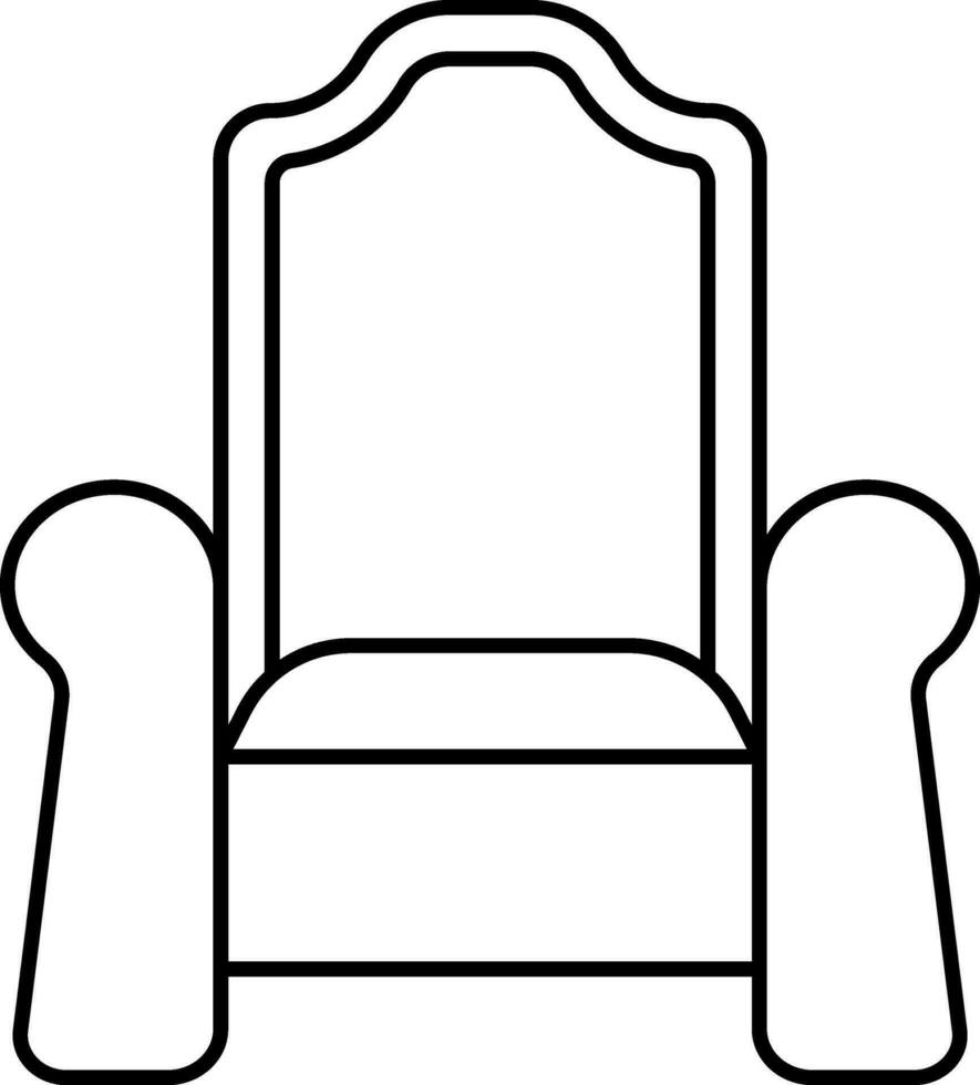 Retro King Chair Line Art Icon. 24884461 Vector Art at Vecteezy