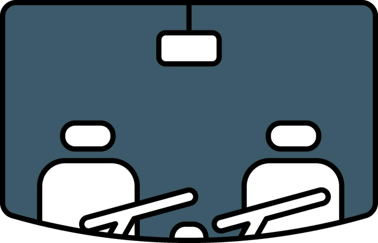 Windshield Wiper Icon In Blue And White Color. vector