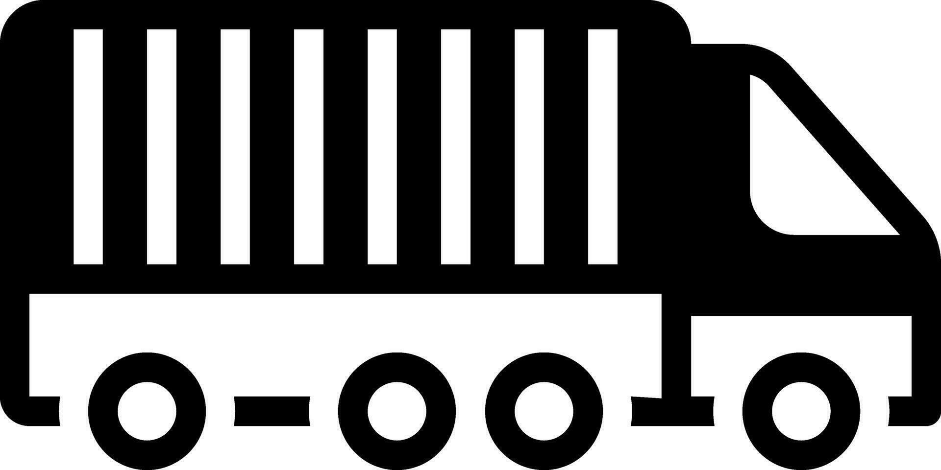 solid icon for freight transport vector