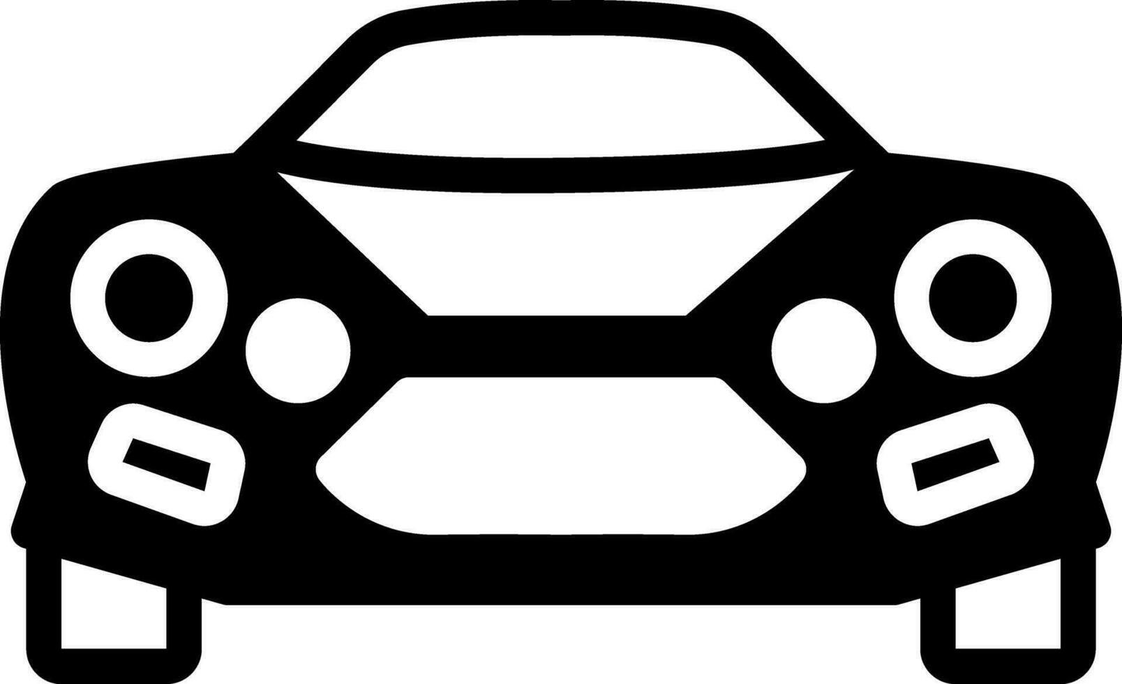 solid icon for sports car vector