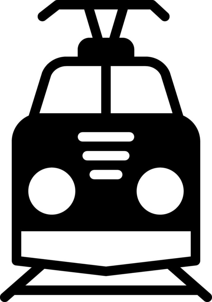 solid icon for train vector
