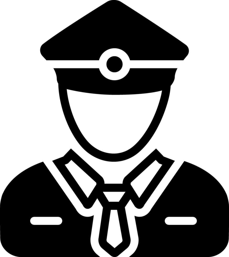 solid icon for ticket collector vector