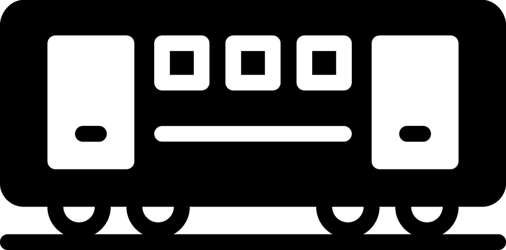 solid icon for train vector