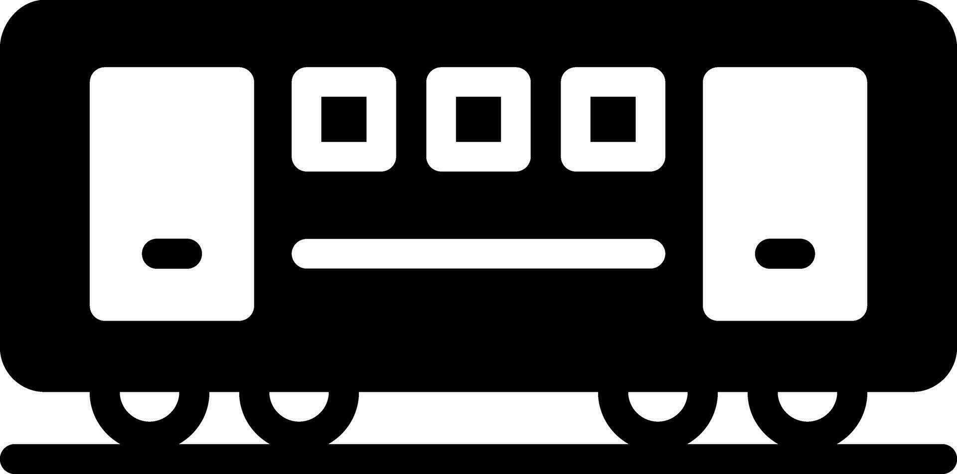 sólido icono para tren vector