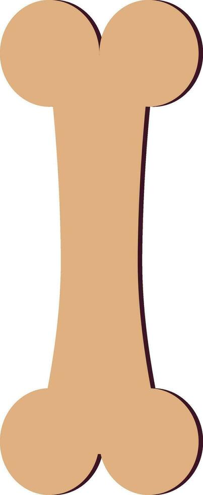 Illustration of bone icon in color. vector