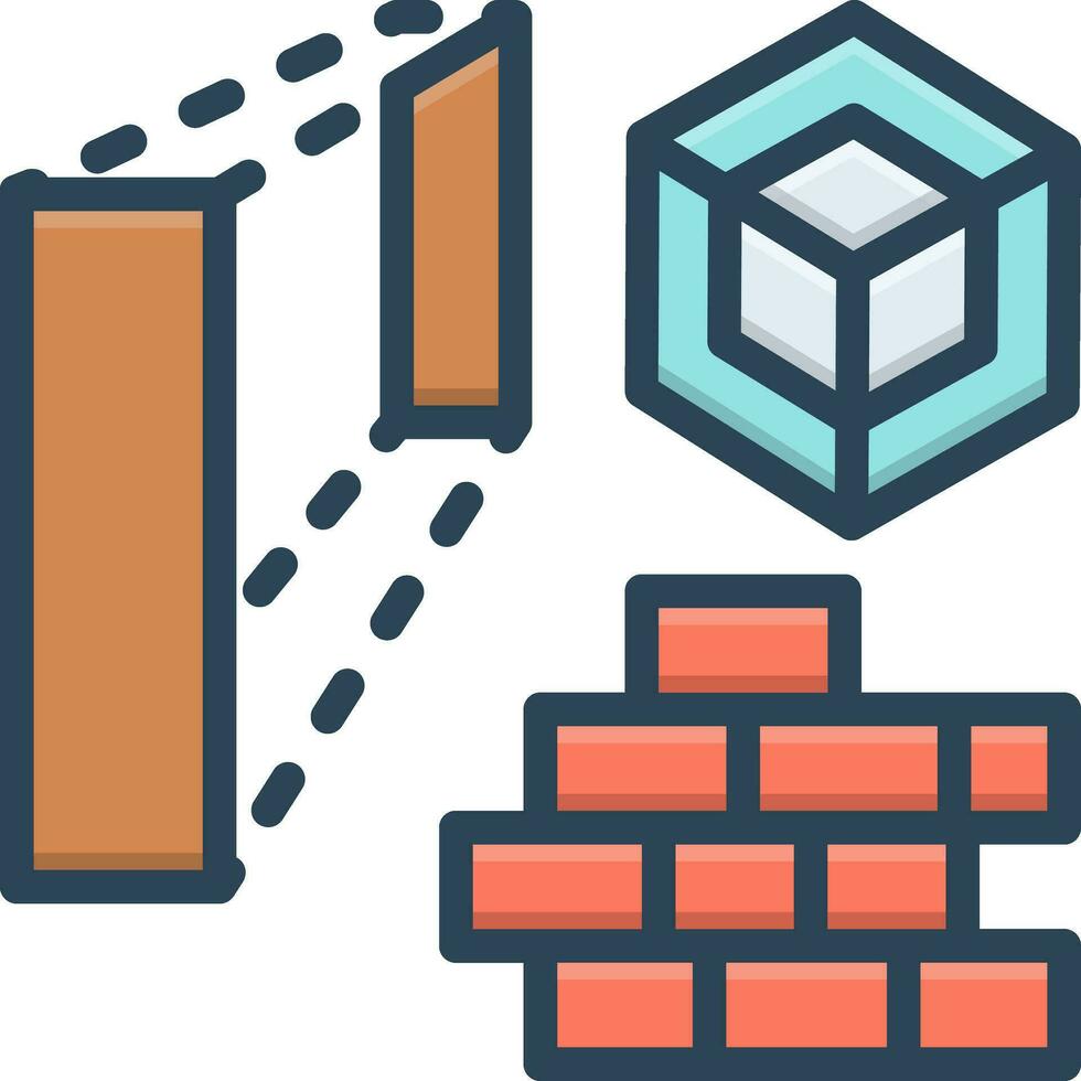 color icon for architecture vector