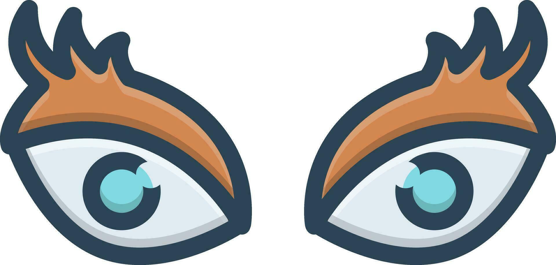 color icon for eyes vector