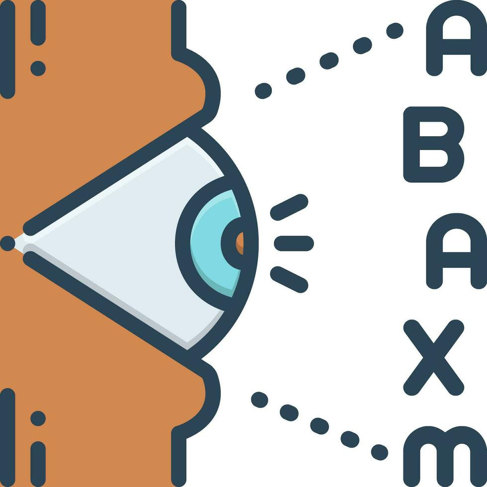 color icon for ametropia vector