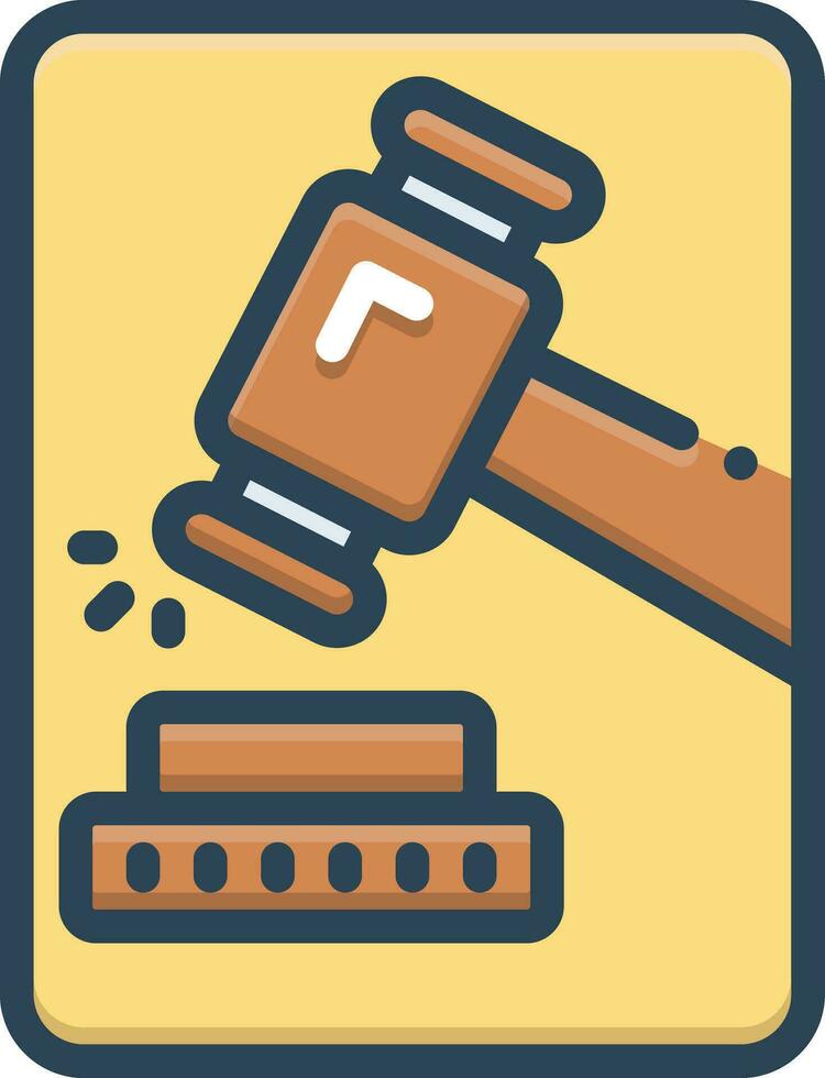 color icon for adjudicate vector