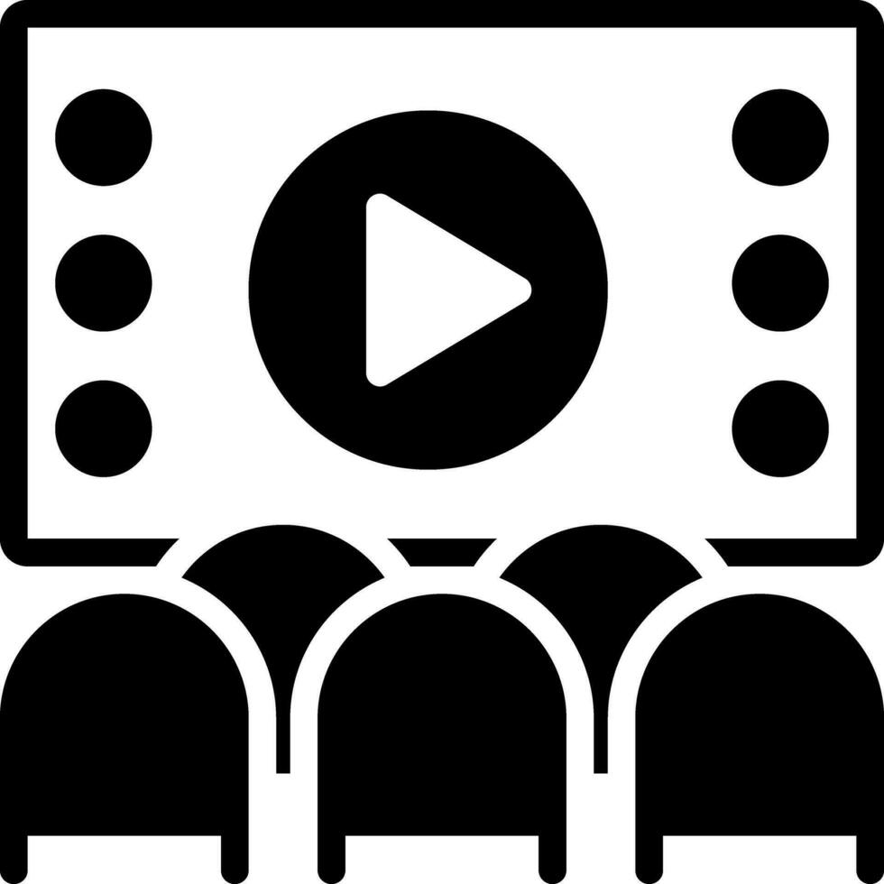 solid icon for theater vector