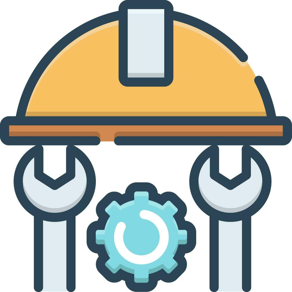 color icon for engineer vector