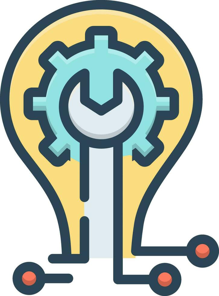 color icon for skill vector