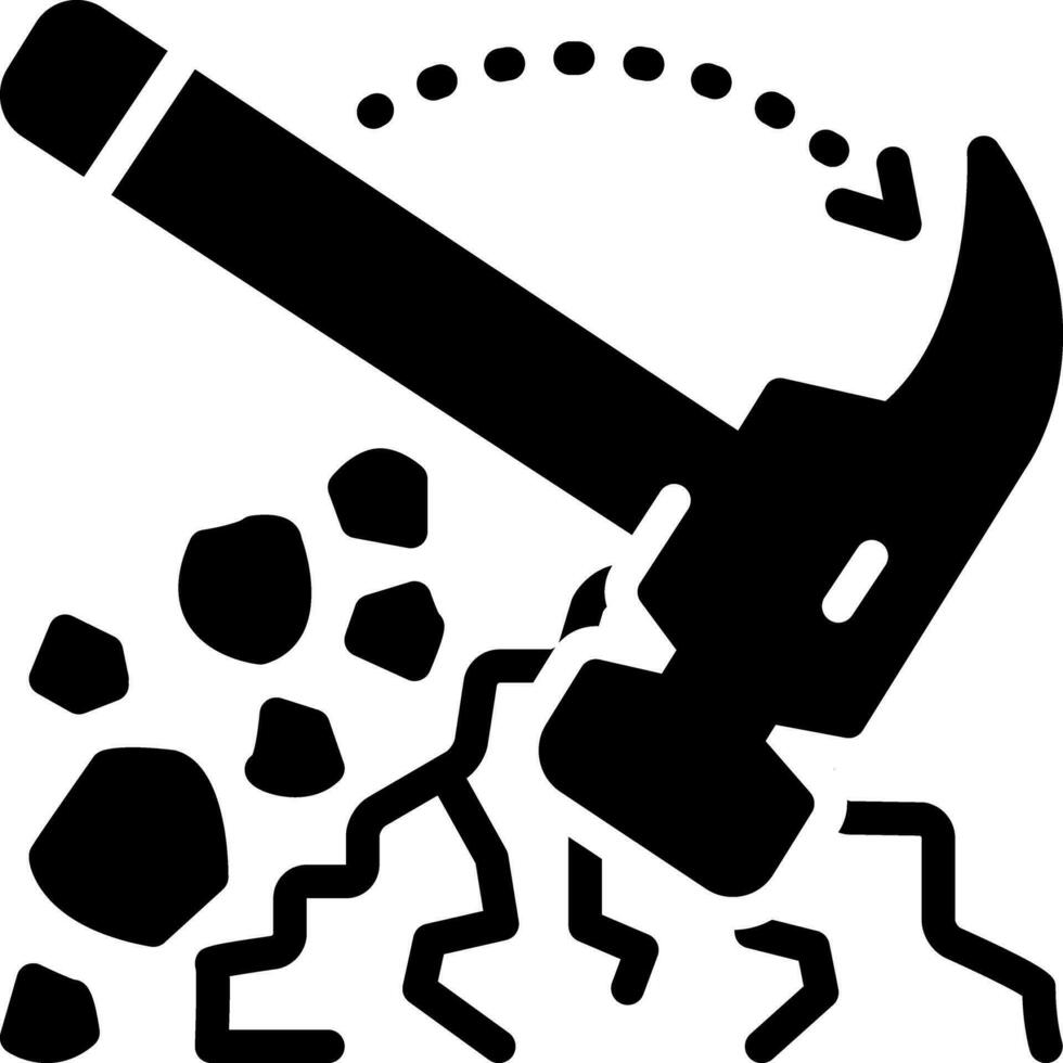 solid icon for smite vector