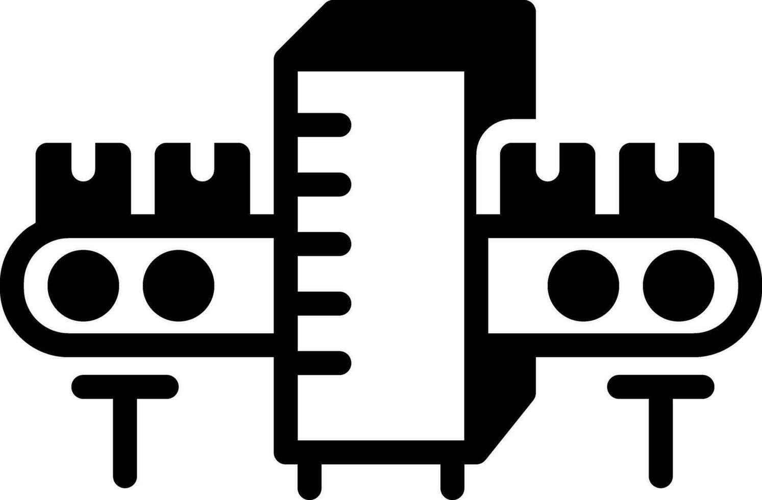 solid icon for manufacturing vector
