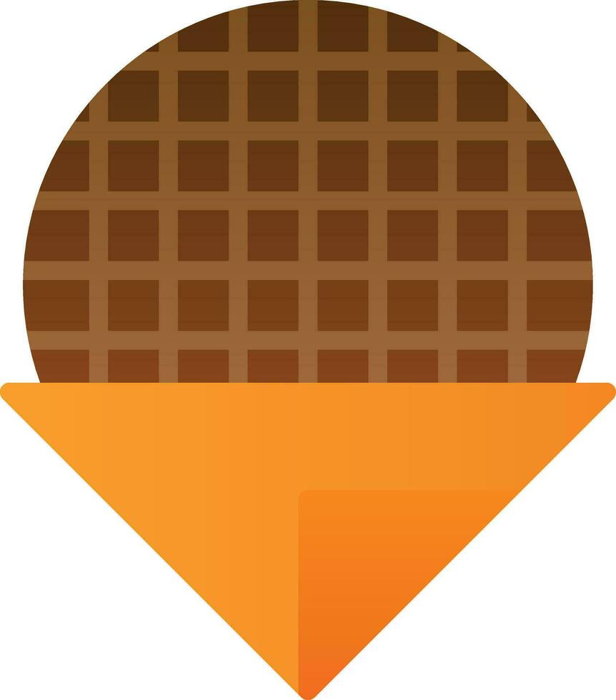 Stroopwafel Vector Icon Design