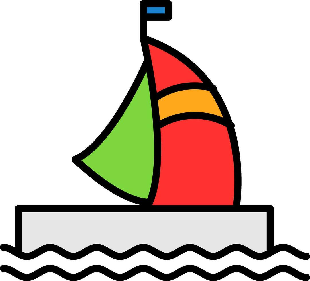 Houseboat Vector Icon Design