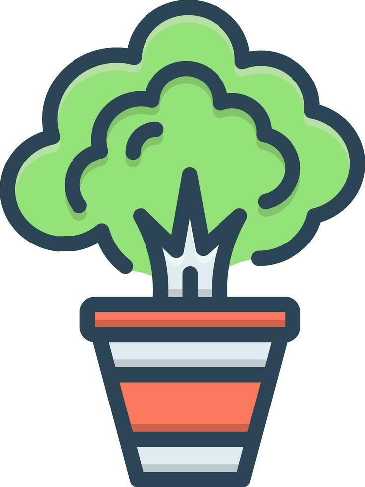 color icon for plant vector