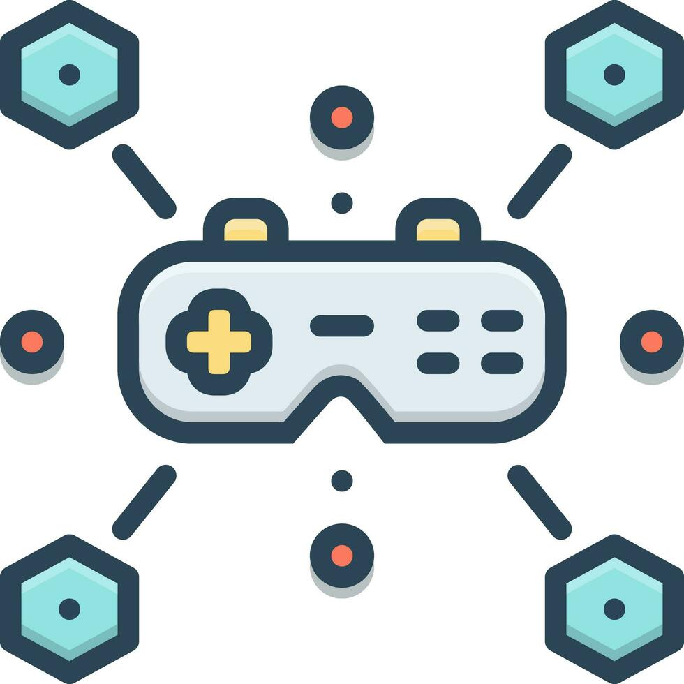 color icon for gamify vector