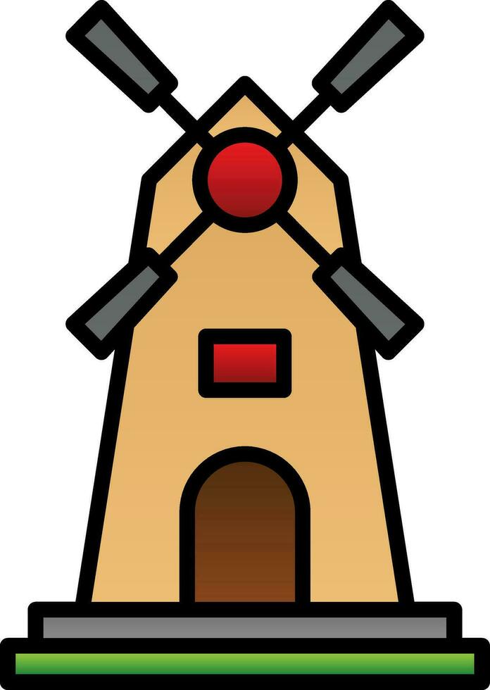 Windmill Vector Icon Design