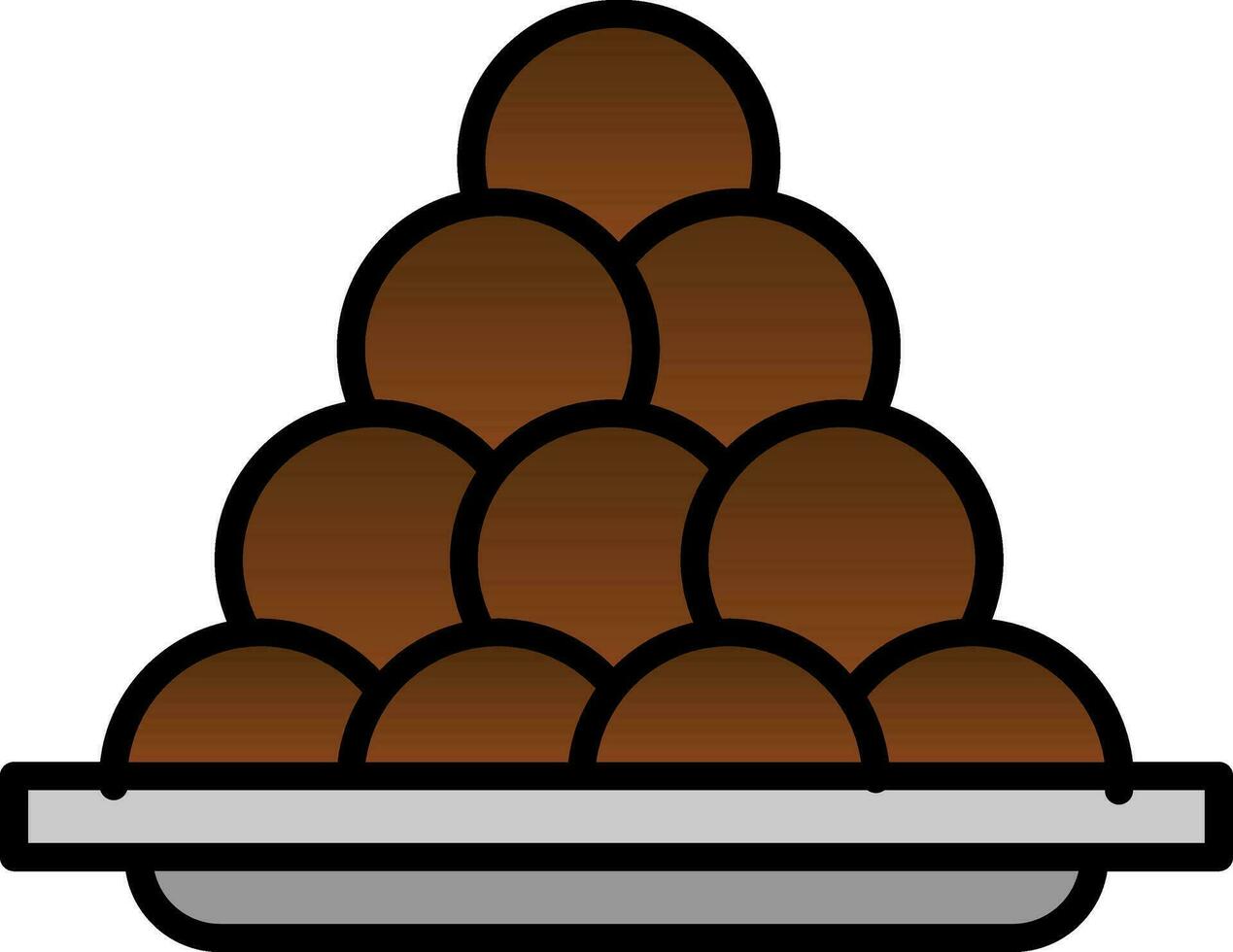 oliebollen vector icono diseño