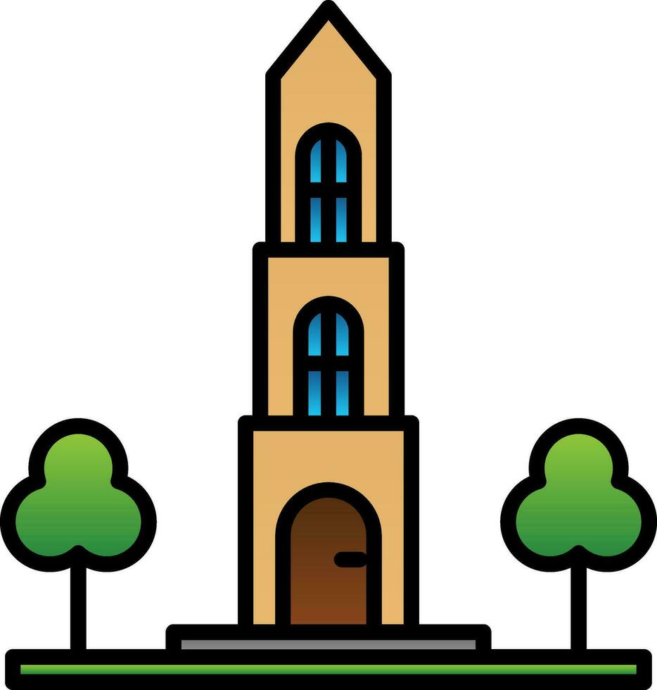Dom tower Vector Icon Design