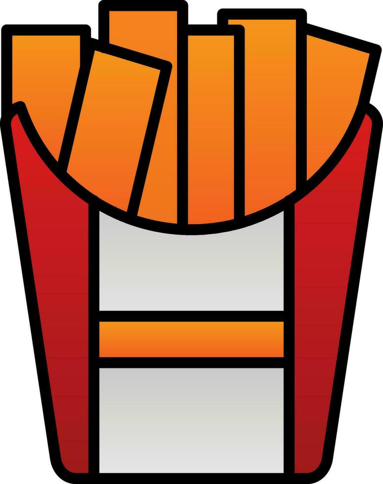 French fries Vector Icon Design