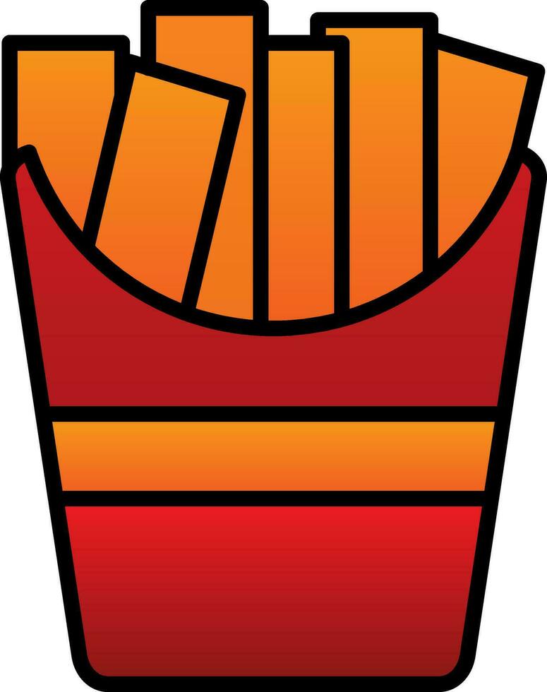 French fries Vector Icon Design