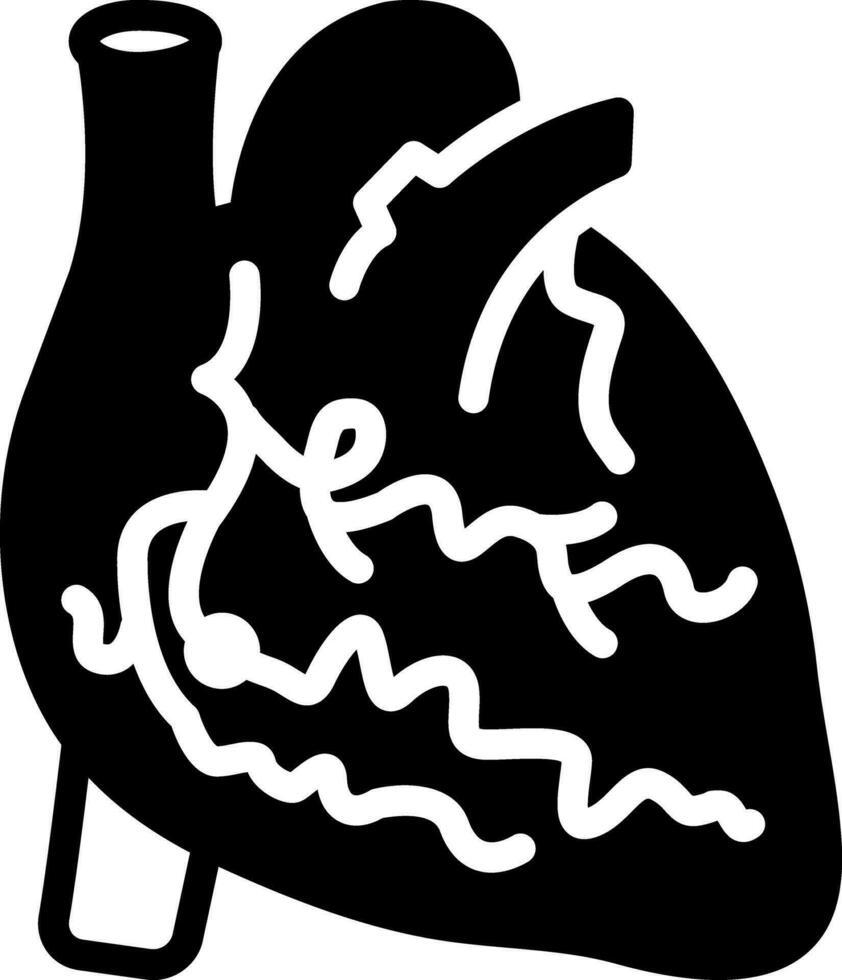 solid icon for arteries vector