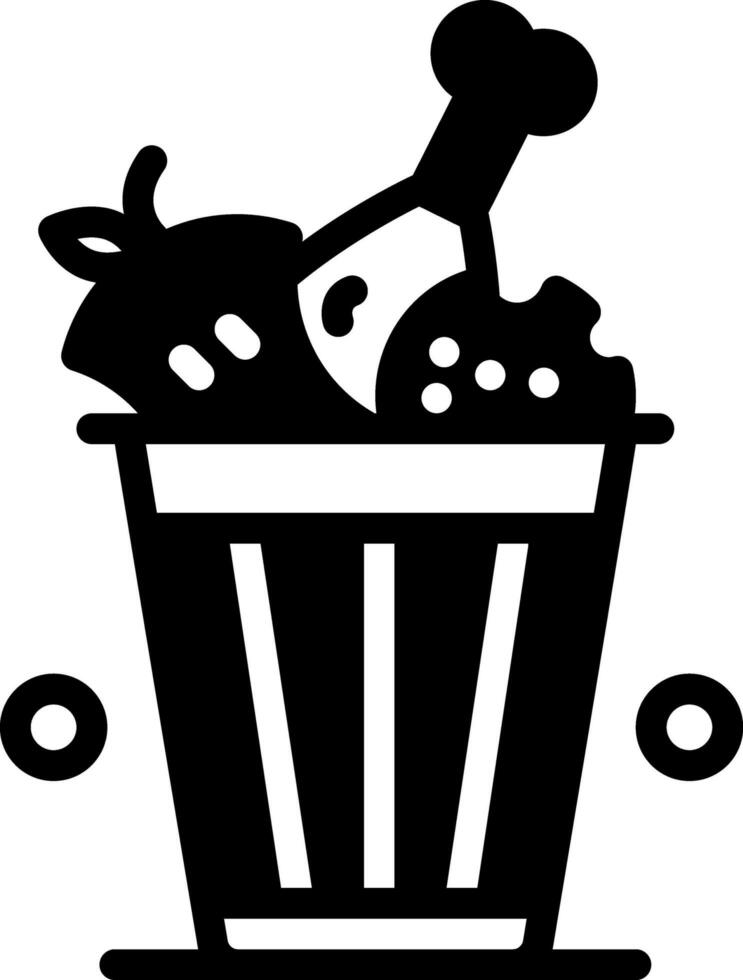 solid icon for food waste vector