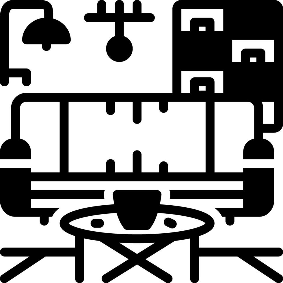 solid icon for furnished vector