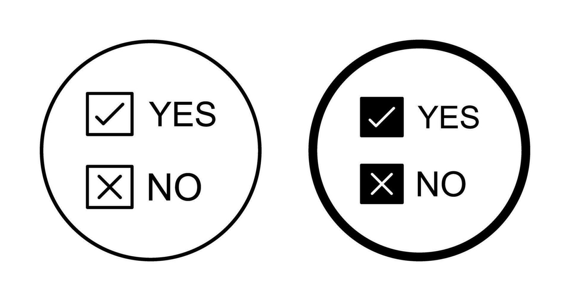 Yes No Option Vector Icon