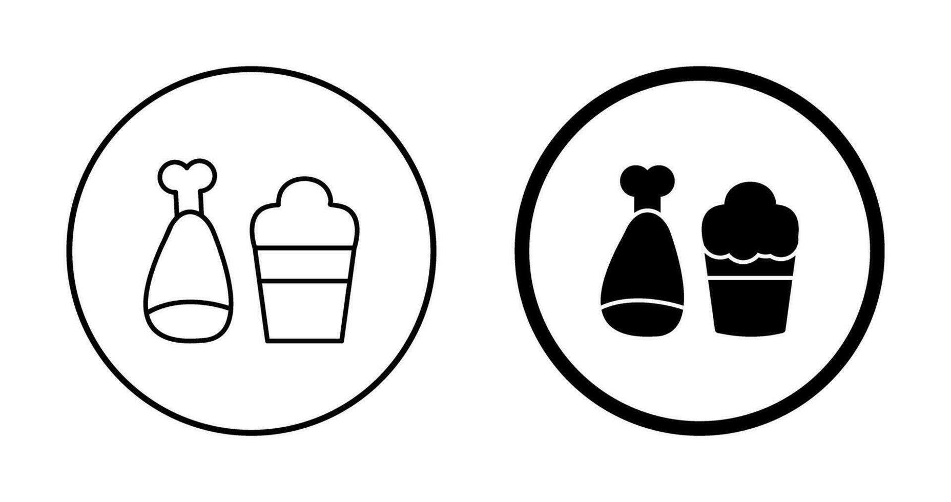 Food and Beer Vector Icon