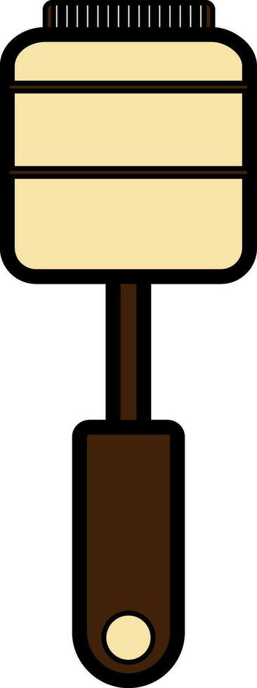 Cooking spoon in brown color. vector