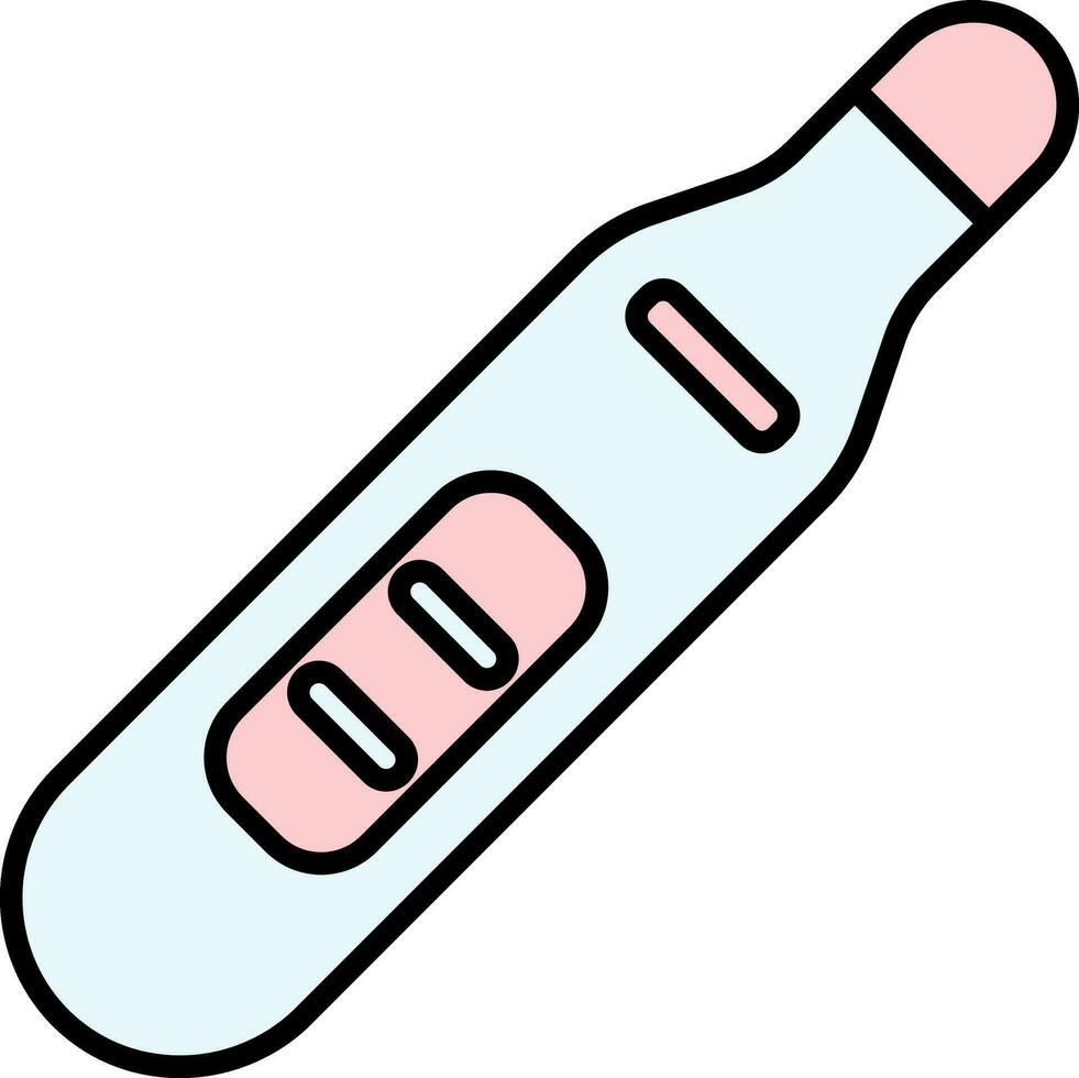 el embarazo prueba escala icono en azul y rosado color. vector