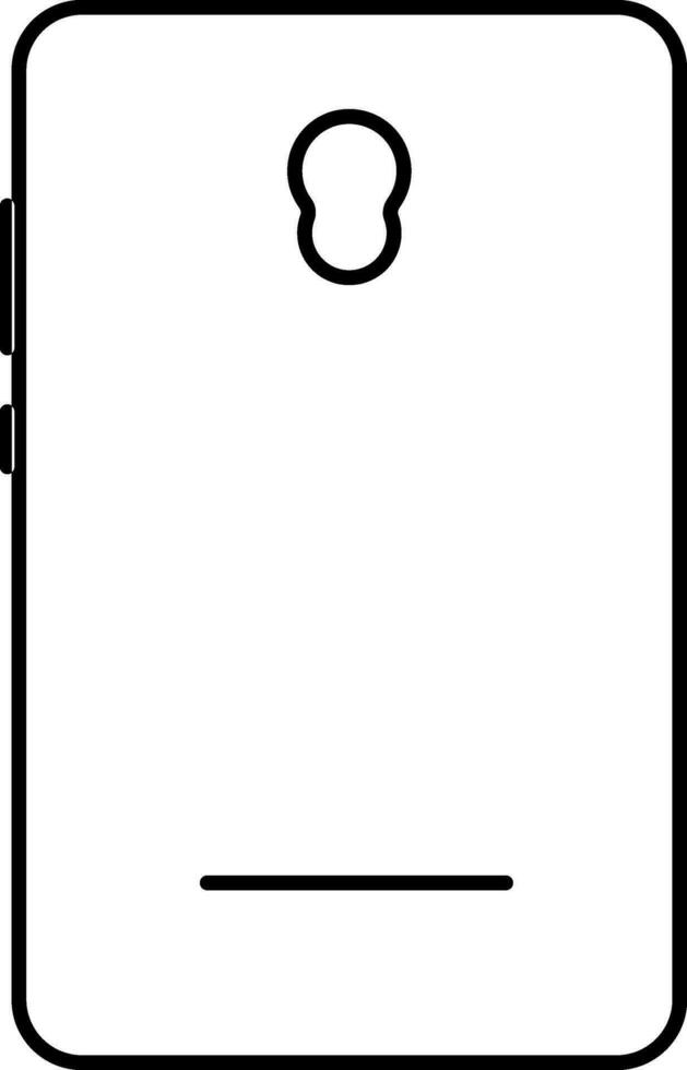 Black Outline Phone Case Icon. vector