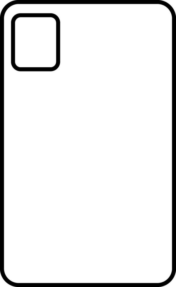 Phone Case Icon In Black Outline. vector