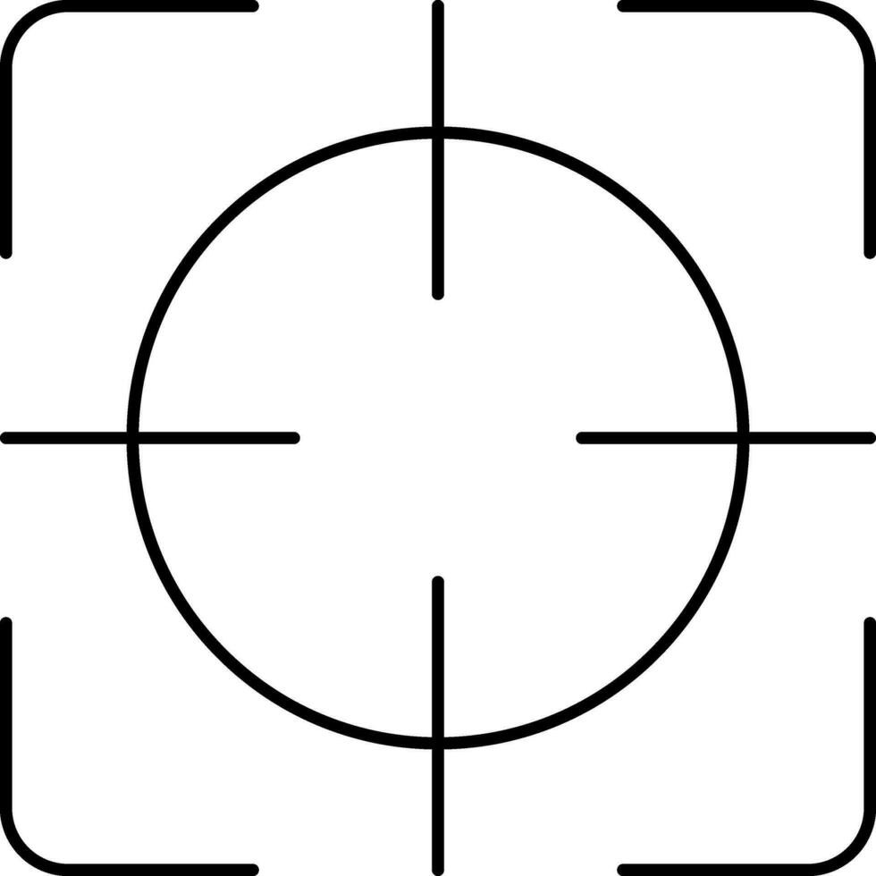 Black Stroke Target Icon Or Symbol. vector