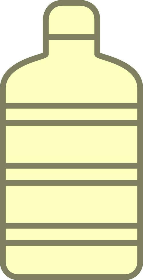 Bottle Icon In Yellow Color. vector