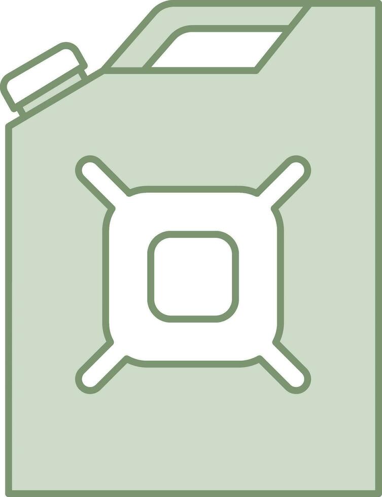 Jerrycan Icon In Green And White Color. vector
