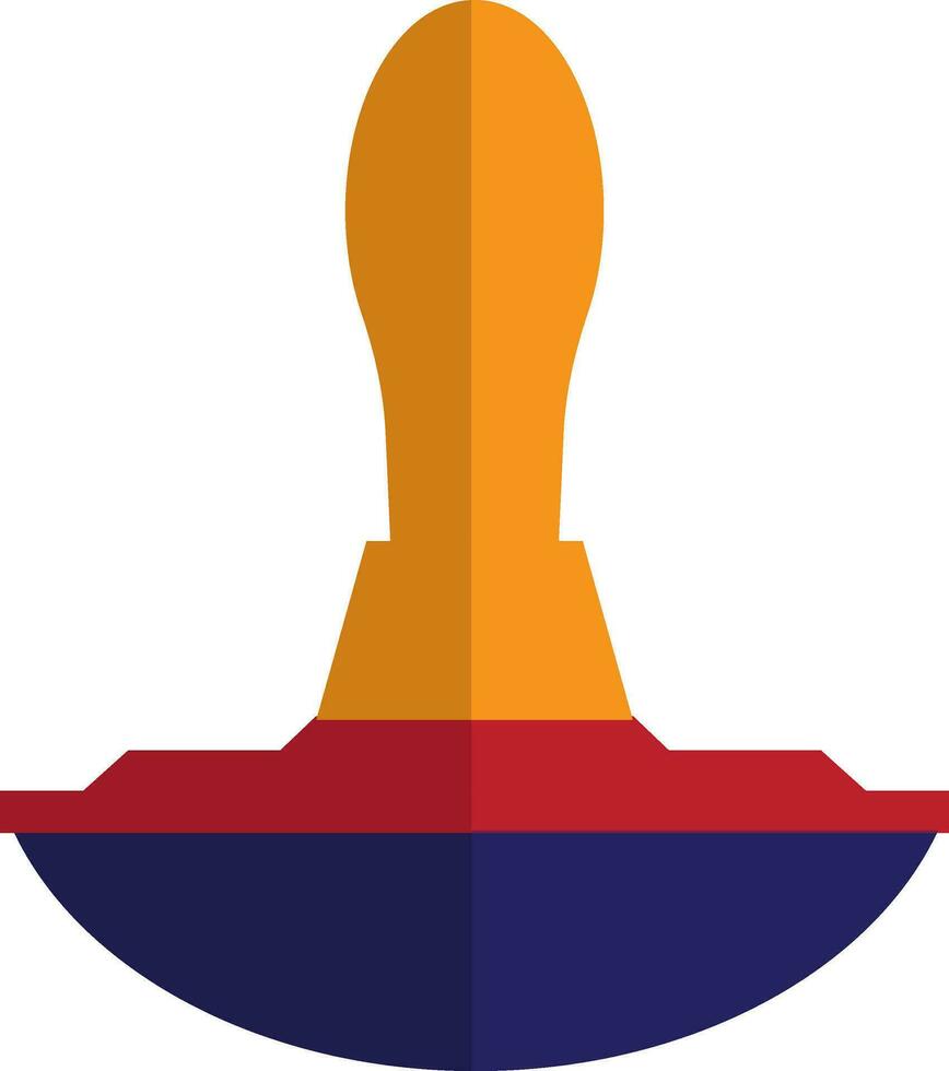 Orange and blue stamp. vector