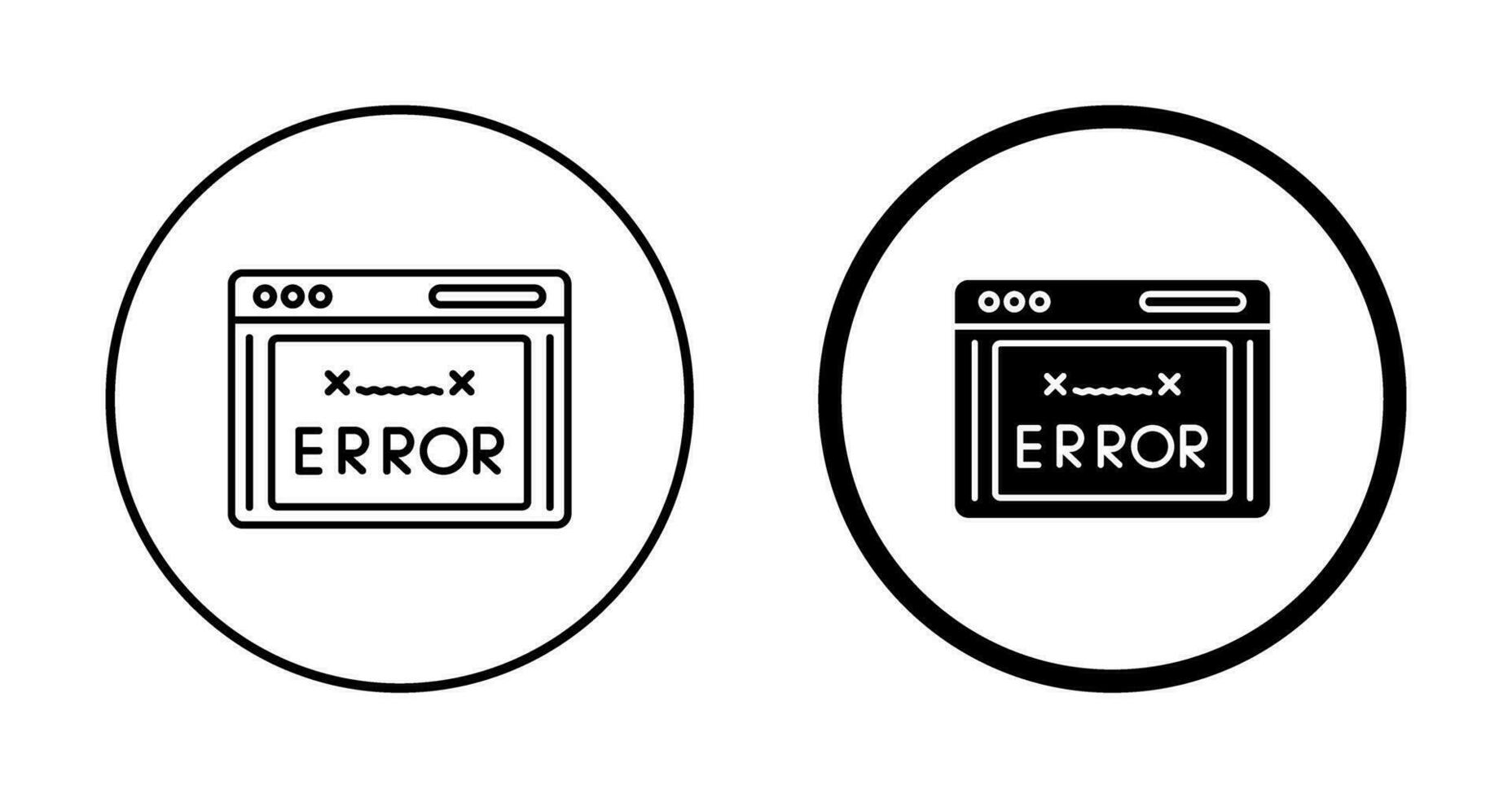 icono de vector de código de error