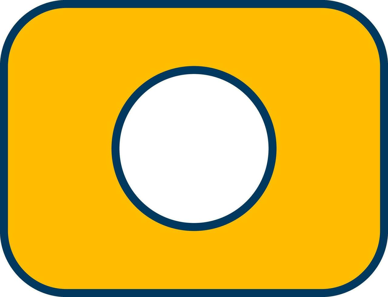Stop Button Icon In Yellow And White Color. vector